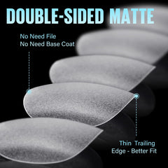 TOMICCA oval tips fit natural nails with comfortable front edge and slim rear.