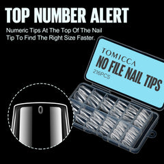 TOMICCA pre shaped square tips demonstrate strong bond and natural look