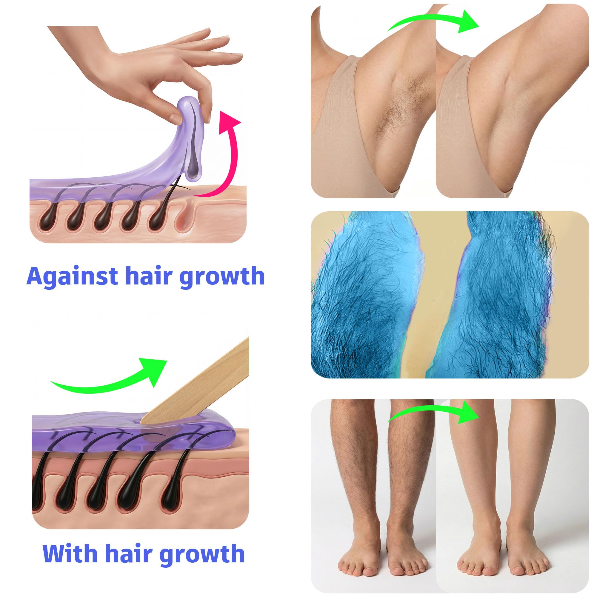 Tomiex long-lasting smooth skin up to 4 weeks after waxing.