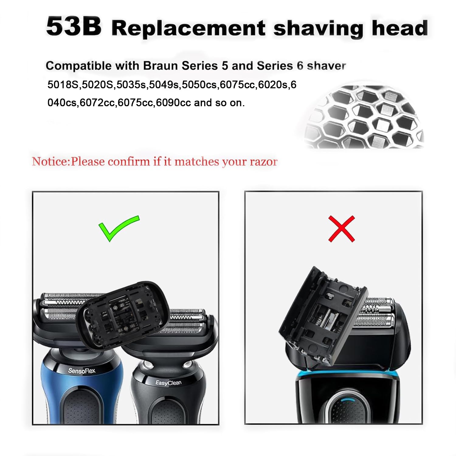 Tomorrow will be better Braun Series 5/6 compatibility showcase for easy replacement.