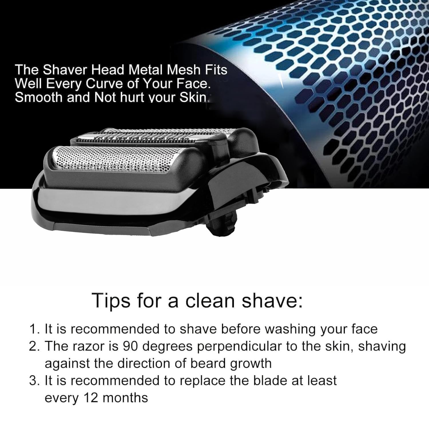 Tomorrow will be better 53B lifting-cutting technology close-up for precise shaving.
