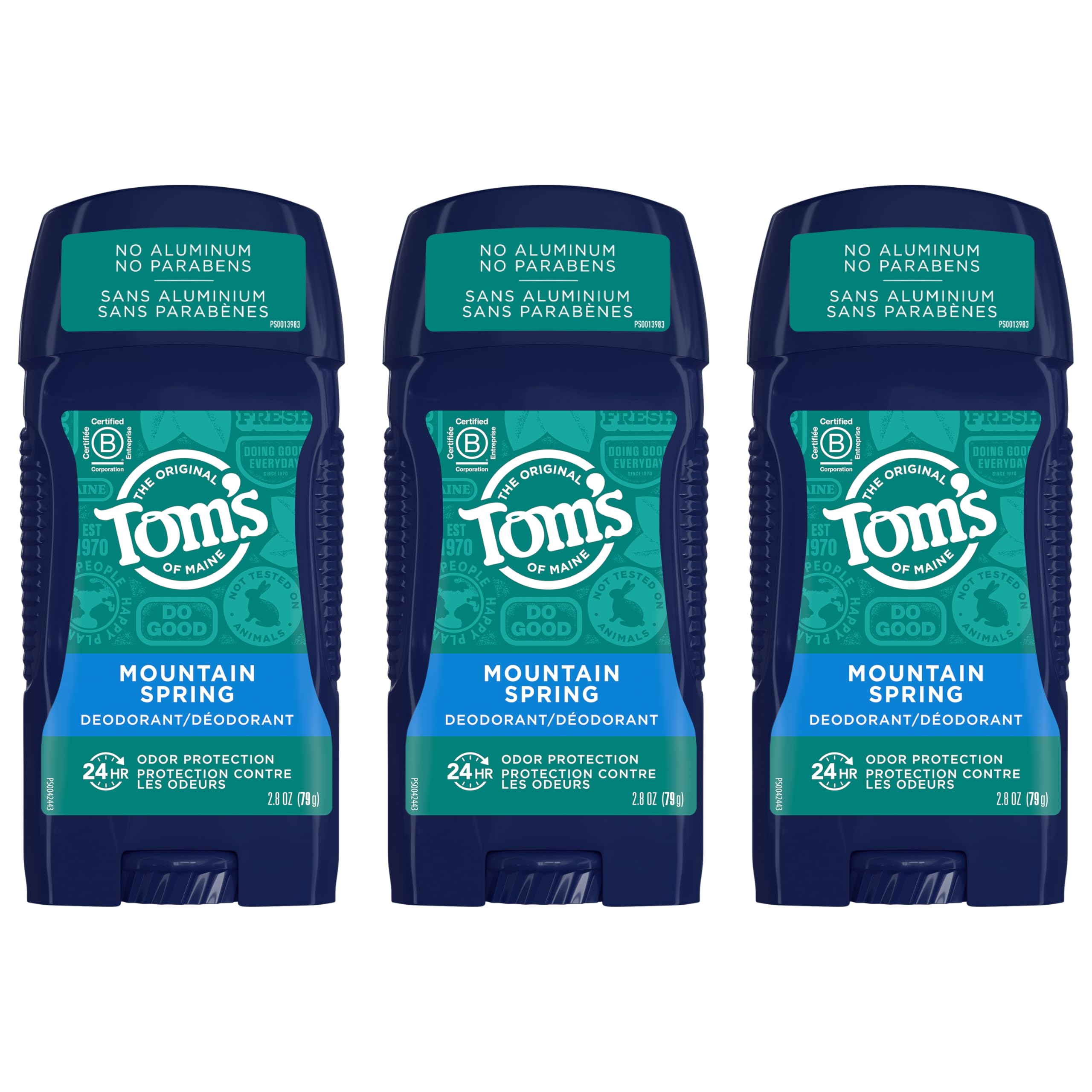 Tom's of Maine 24-hour odor protection icon on label