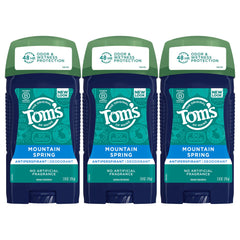 Tom's of Maine Mountain Spring antiperspirant stick front view for all-day freshness