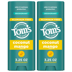 Tom's of Maine Coconut Mango deodorant two-pack for all-day freshness.