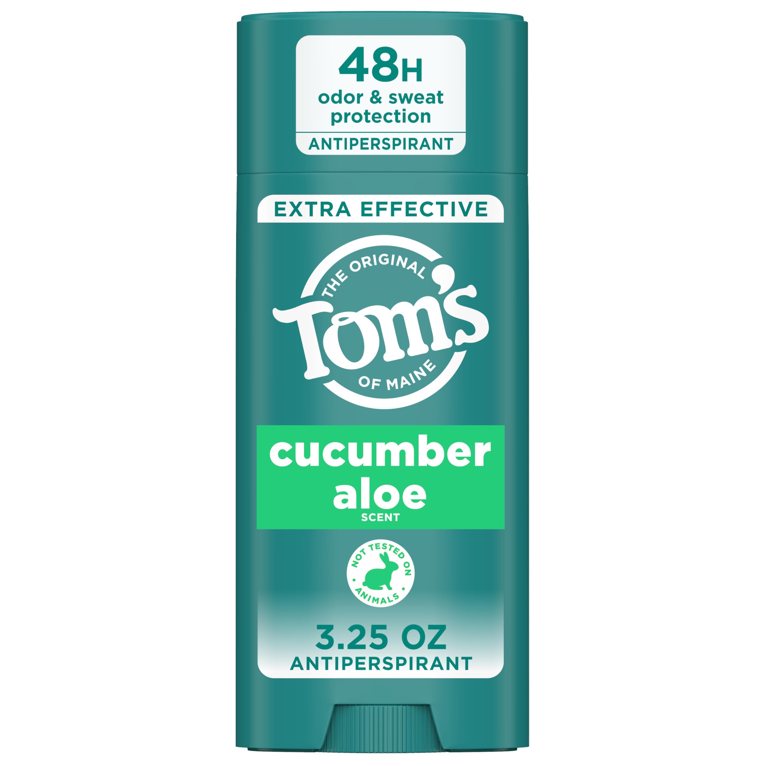 Tom's of Maine Cucumber Aloe antiperspirant bottle front for daily protection