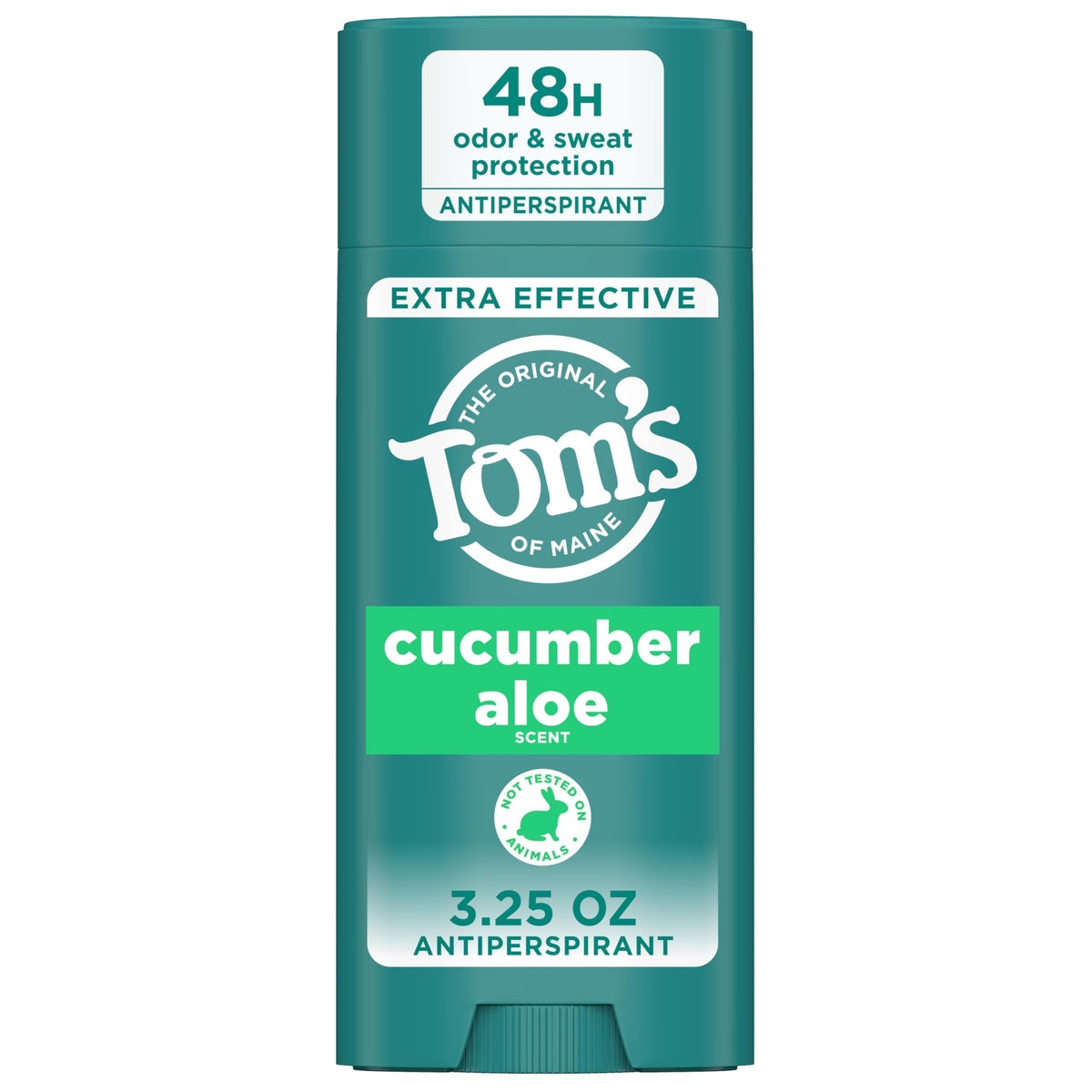 Tom's of Maine Cucumber Aloe antiperspirant bottle front for daily protection