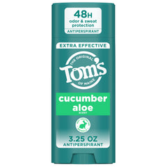 Tom's of Maine Cucumber Aloe antiperspirant bottle front for daily protection