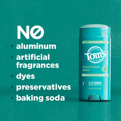 Odor protection with Tom's of Maine Cucumber Aloe deodorant and fresh scent