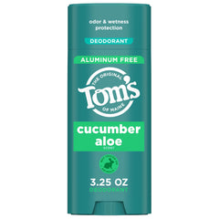 Tom's of Maine Cucumber Aloe deodorant packaging made from 100% recycled plastic