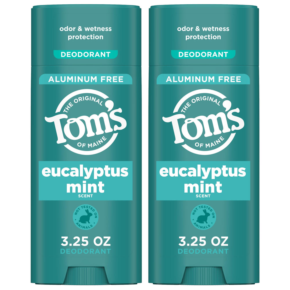 Tom’s of Maine eucalyptus mint deodorant stick for all-day freshness without aluminum.
