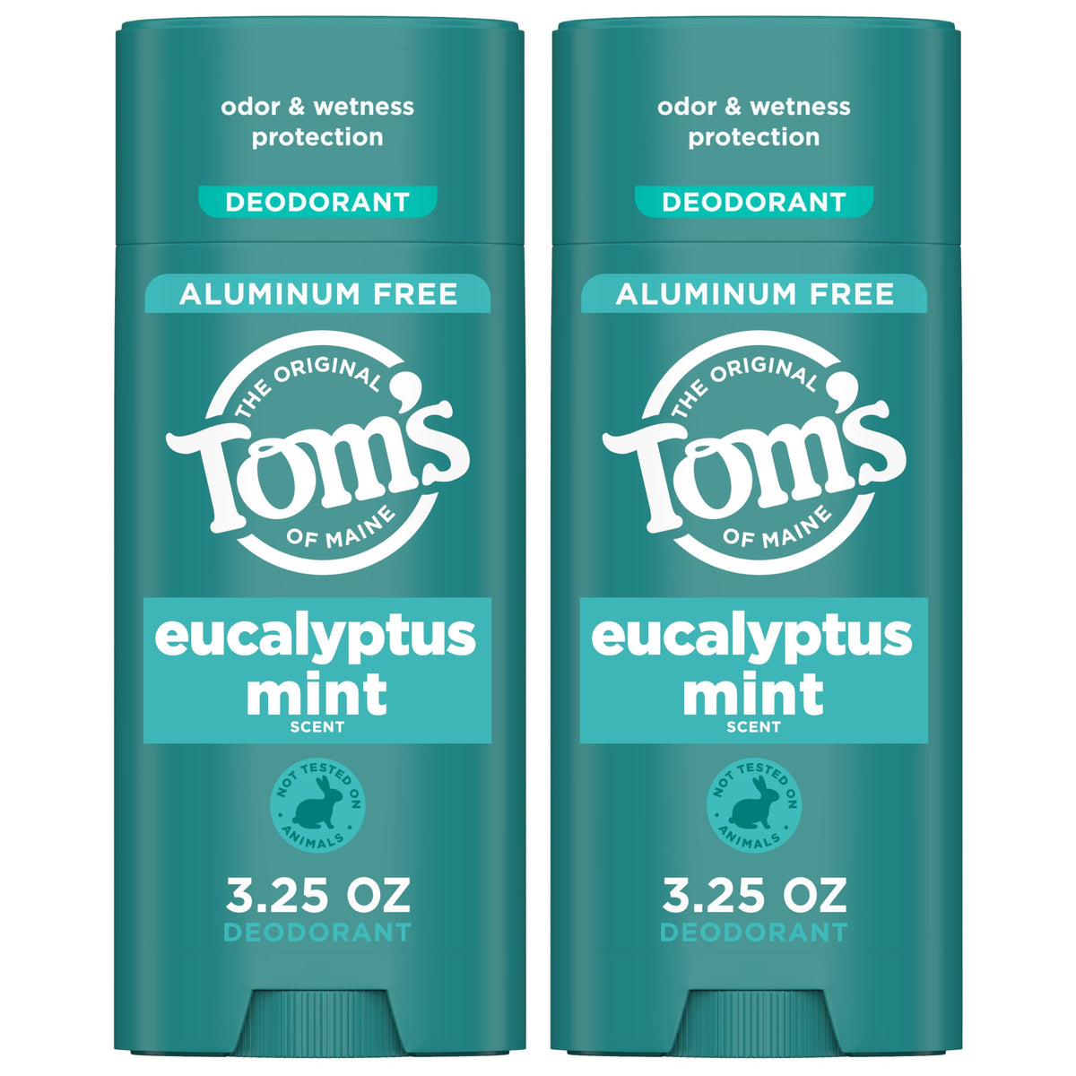 Tom’s of Maine eucalyptus mint deodorant stick for all-day freshness without aluminum.