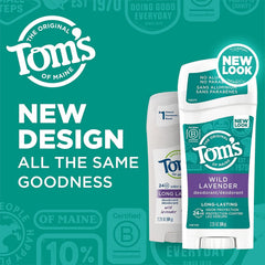 Tom's of Maine lavender deodorant being applied for smooth, comfortable coverage.