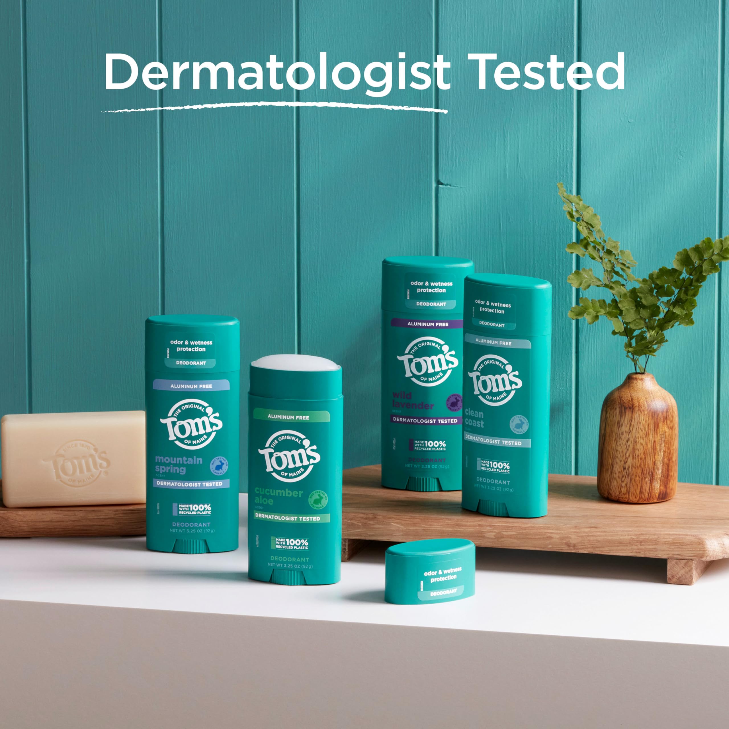 Tom's of Maine Lemongrass Tea Tree deodorant gliding smoothly on skin