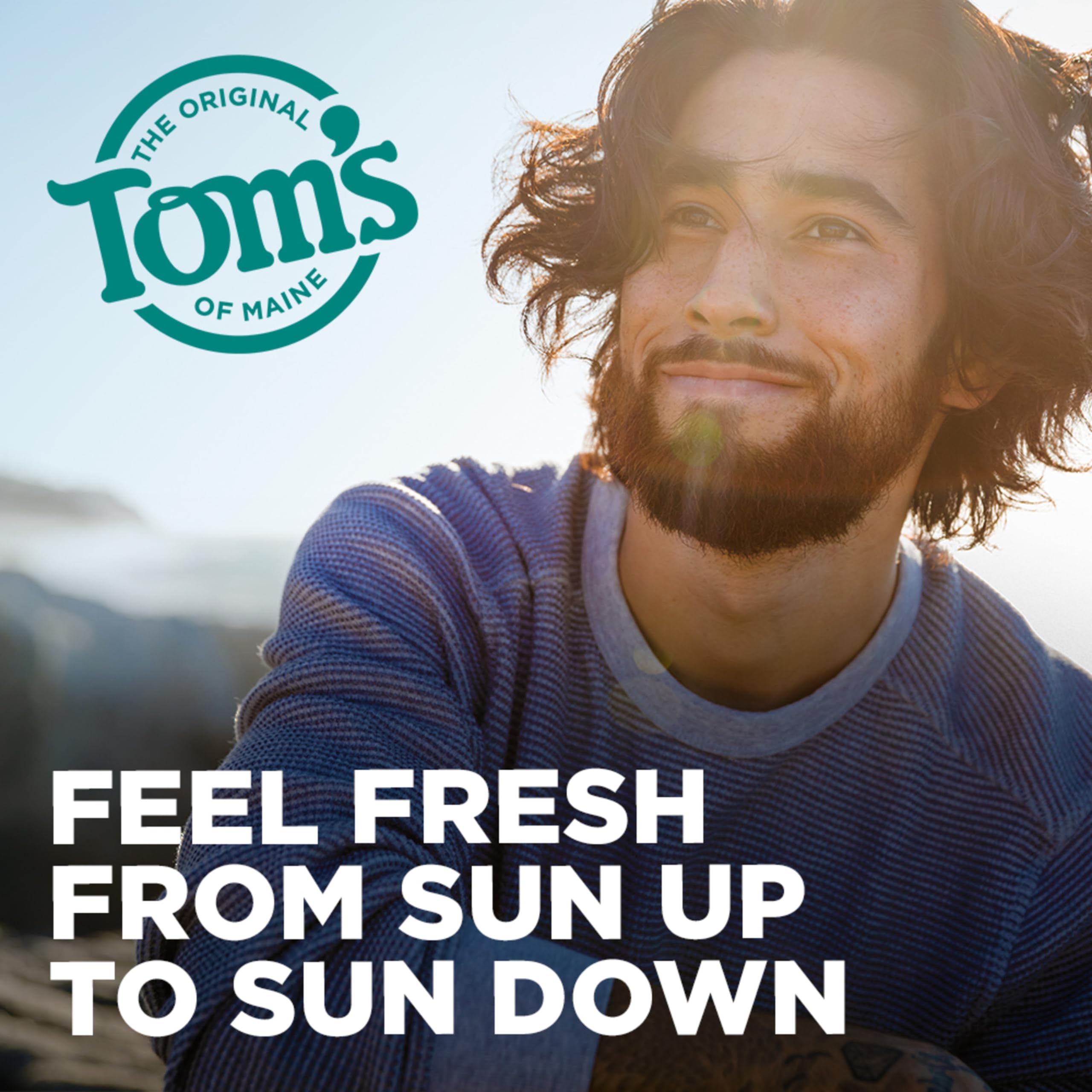 Tom's of Maine Mountain Spring deodorant front view showing natural fragrance