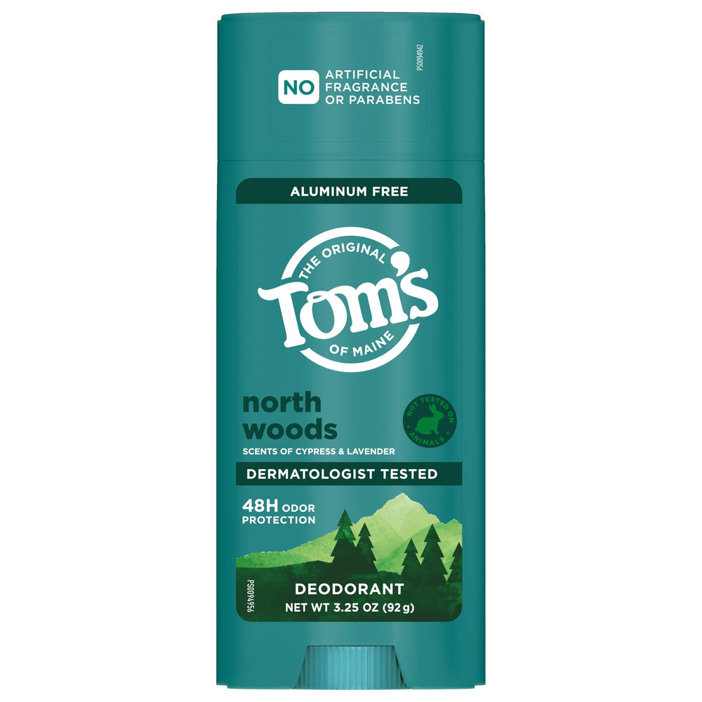 Gym bag-ready North Woods deodorant for everyday protection during workouts