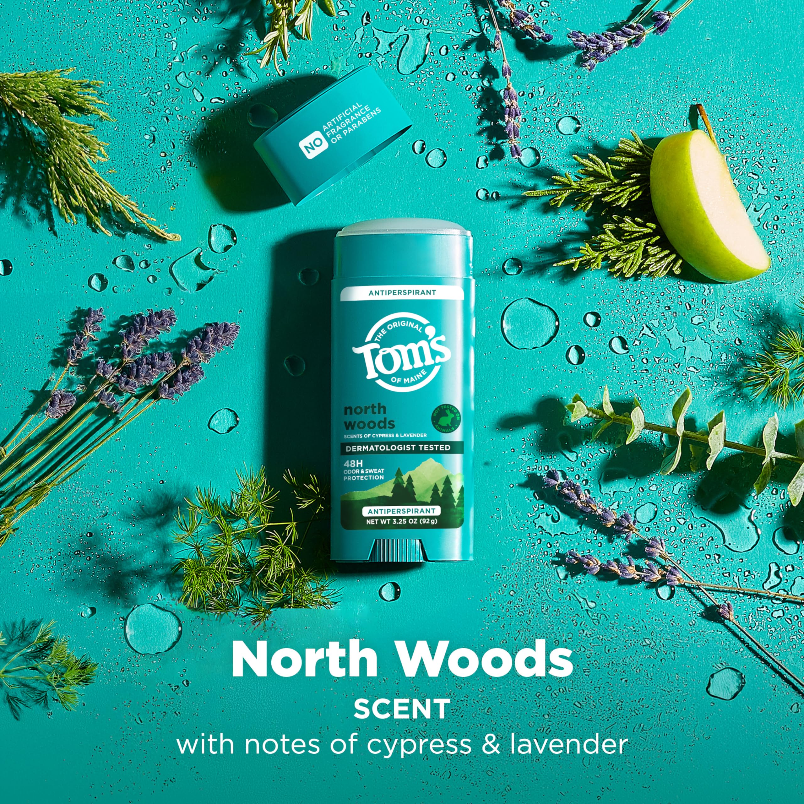 Tom’s of Maine North Woods eco-friendly packaging emphasizes recycled plastic container