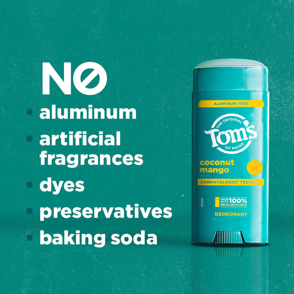 Smooth-glide application shown for Tom's of Maine deodorant.