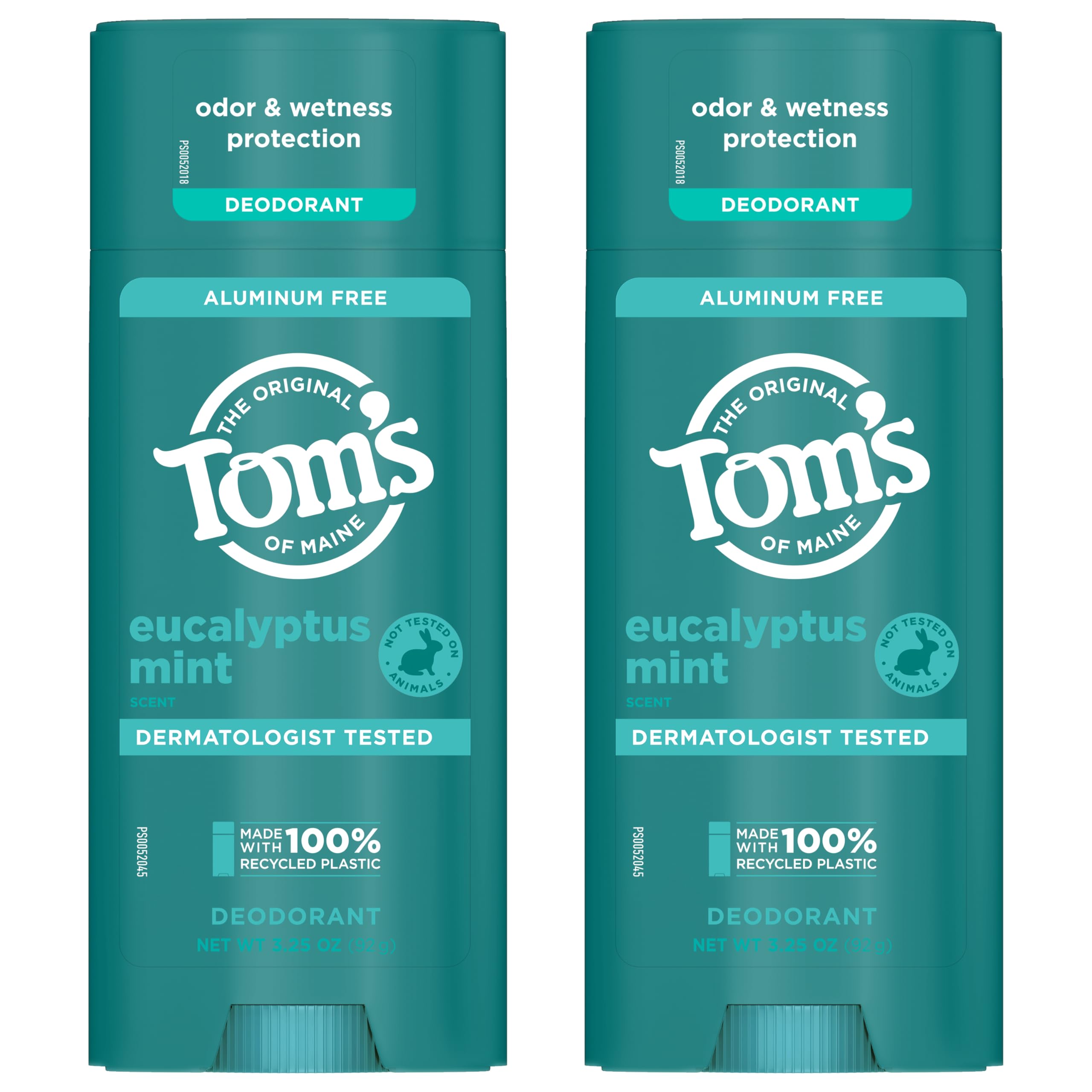 Tom’s of Maine eucalyptus mint 2-pack provides ongoing freshness for home, gym, travel.