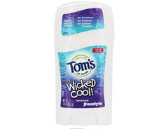 Wicked Cool Kids deodorant stick during application shows 24-hour odor protection in use.