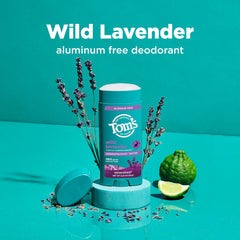 Tom's of Maine Wild Lavender deodorant stick application offers a smooth glide.