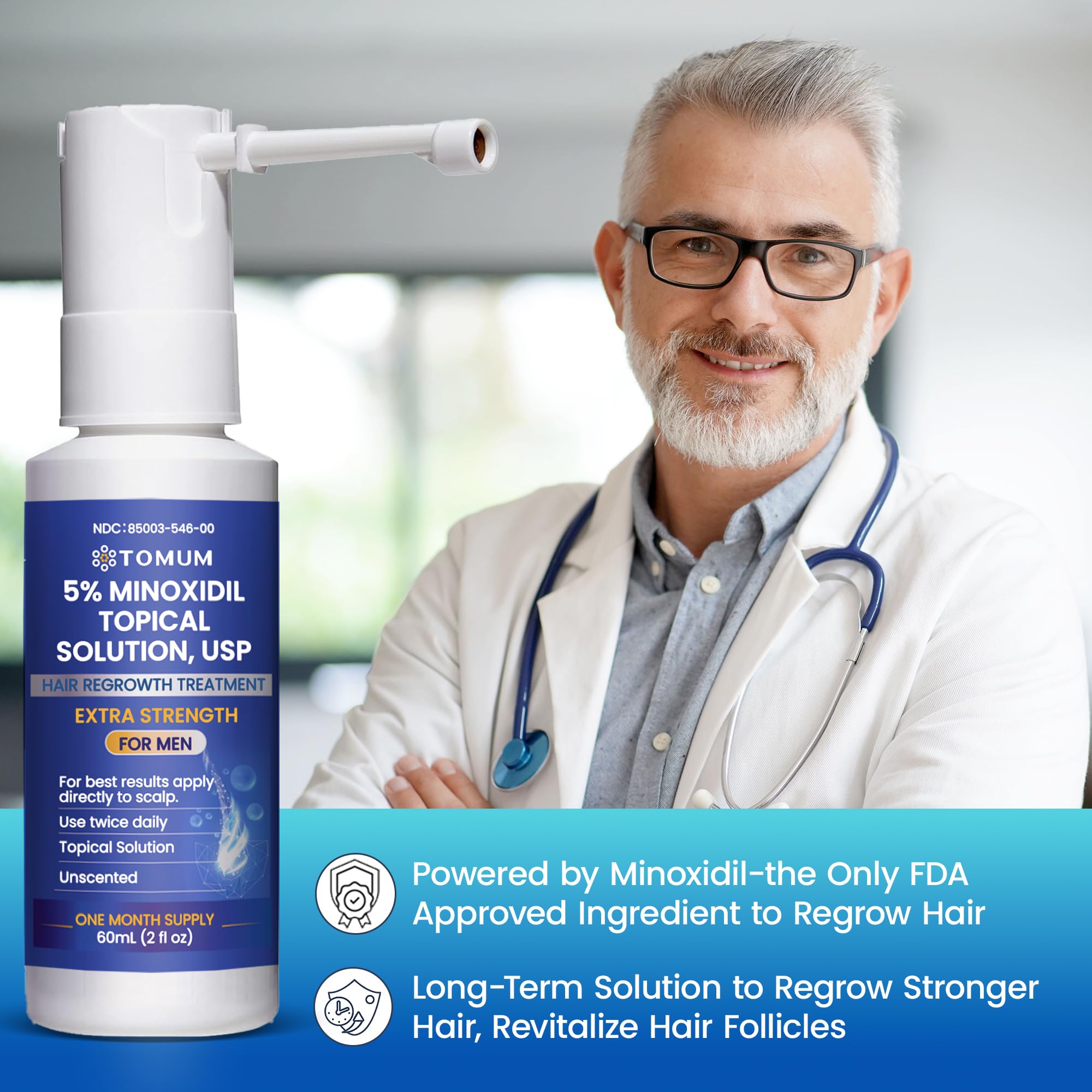 Tomum Minoxidil spray dries quickly with no greasy residue