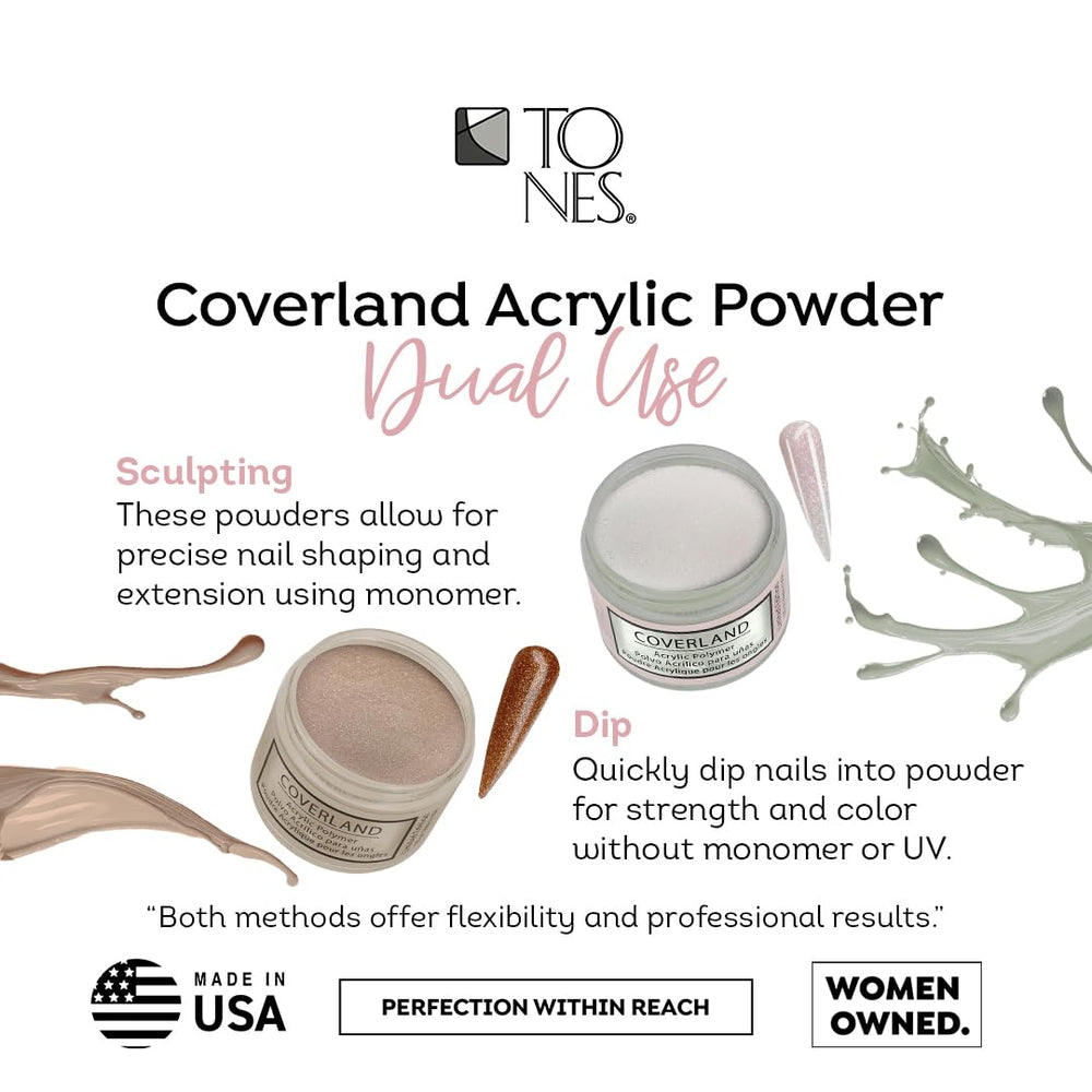Masked nail bed imperfections using Coverland Max Brown for a flawless base