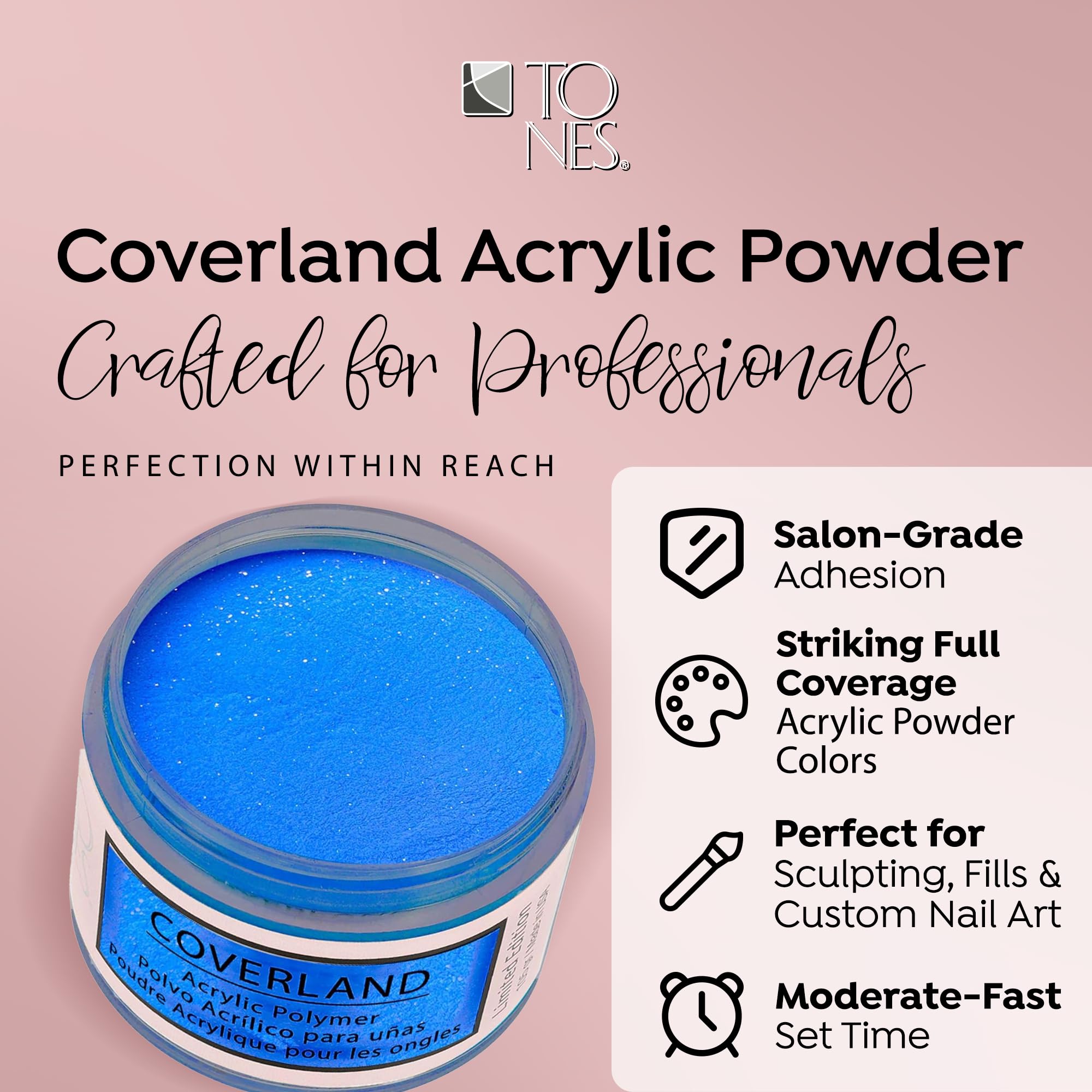 TONES Coverland Professional Application powder enables precise shaping.
