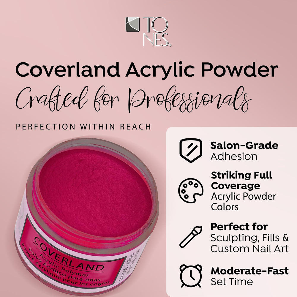 TONES Coverland Viva Magenta nail art session demonstrates precise sculpting and color integration.