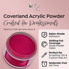 TONES Coverland Viva Magenta nail art session demonstrates precise sculpting and color integration.