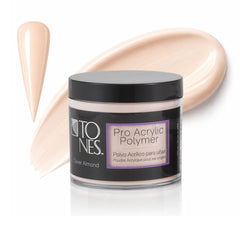 TONES Pro acrylic powder bottle pouring for even coverage and long-lasting wear