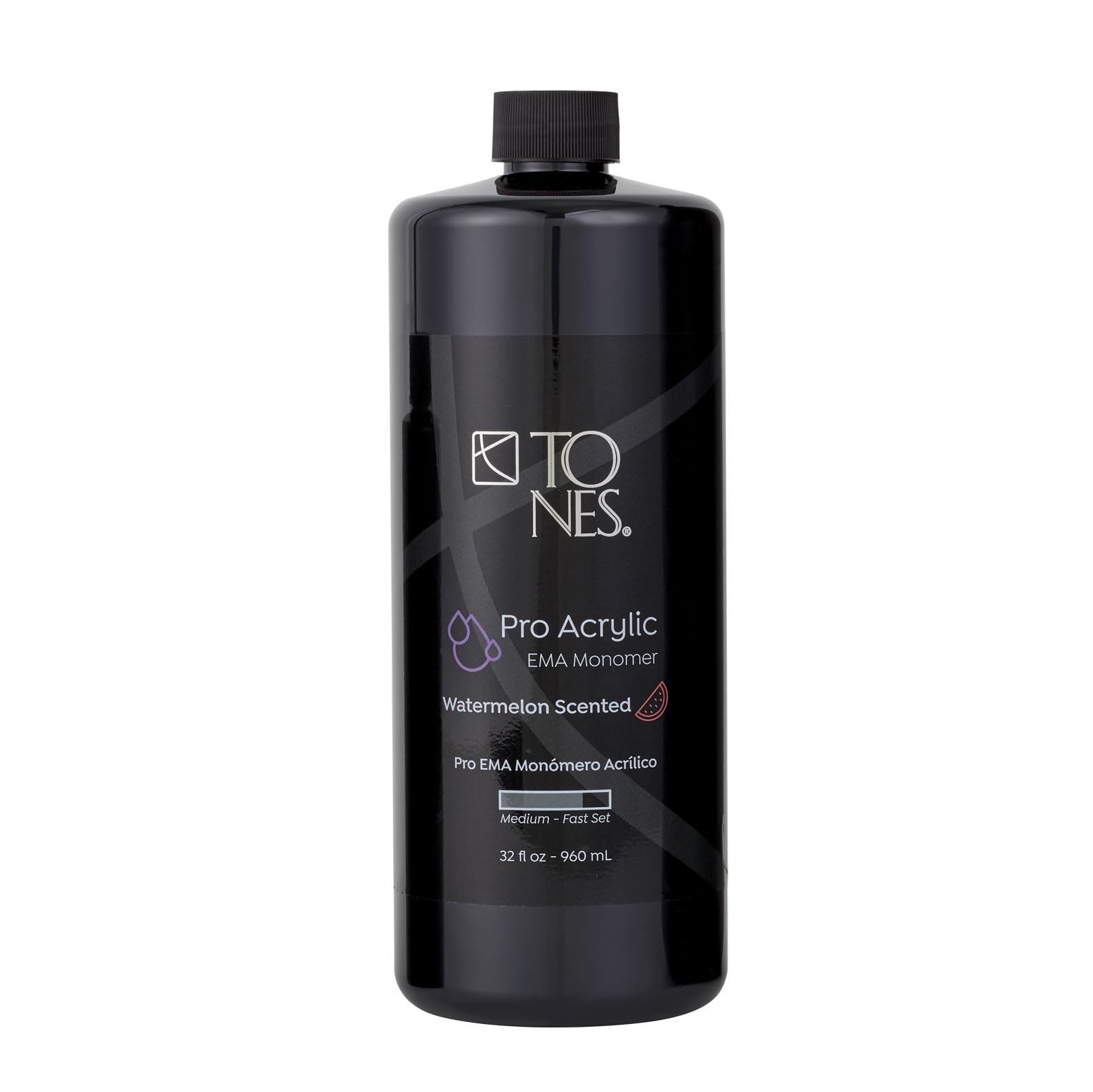 TONES Watermelon EMA monomer bottle, 32 oz, ideal for salons