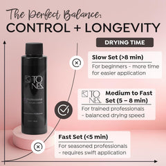 TONES Watermelon Scented EMA Monomer bottle open reveals odor neutralization and pleasant workspace aroma.