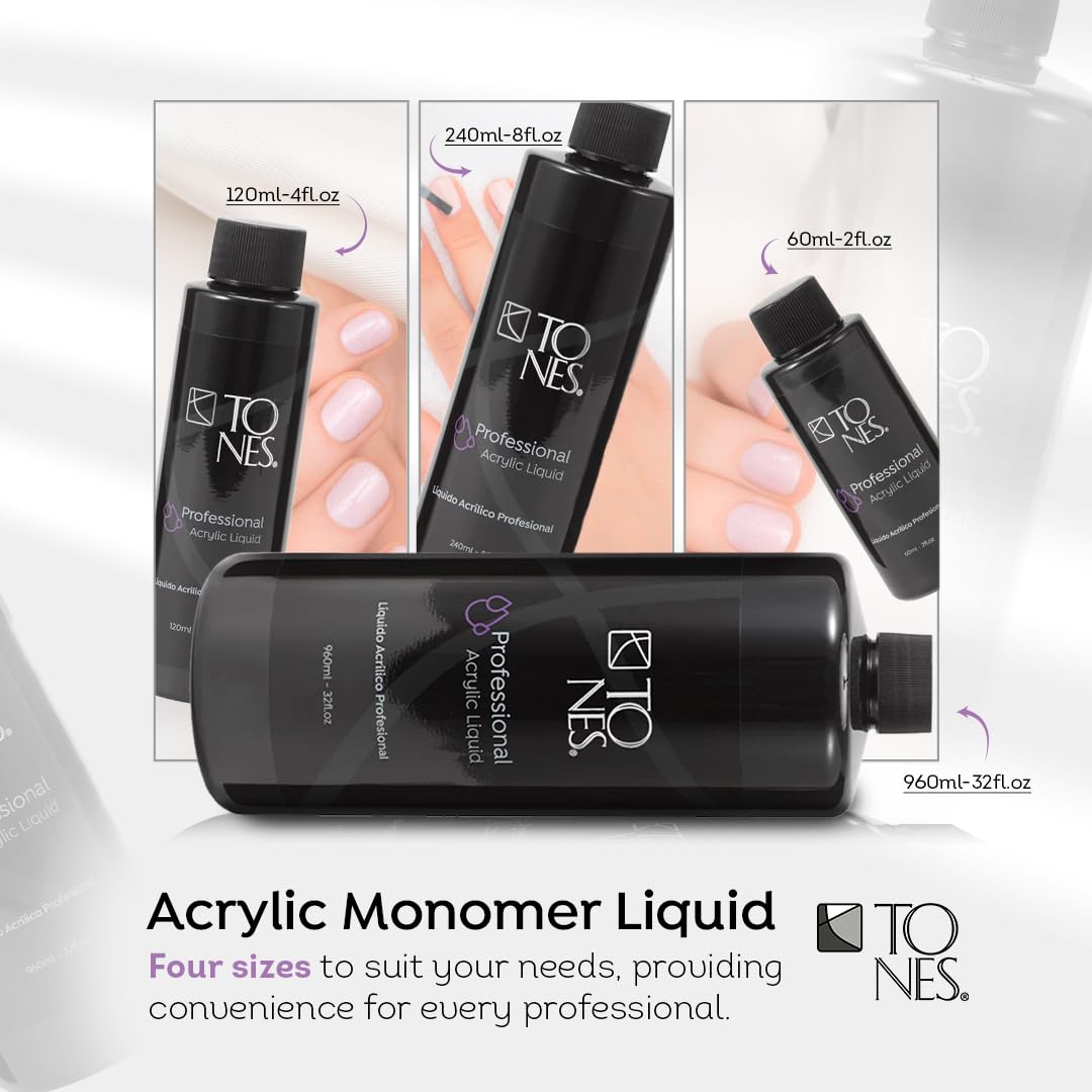 TONES Watermelon Scented EMA Monomer reduces acrylic odor while providing pleasant spa-like ambience.
