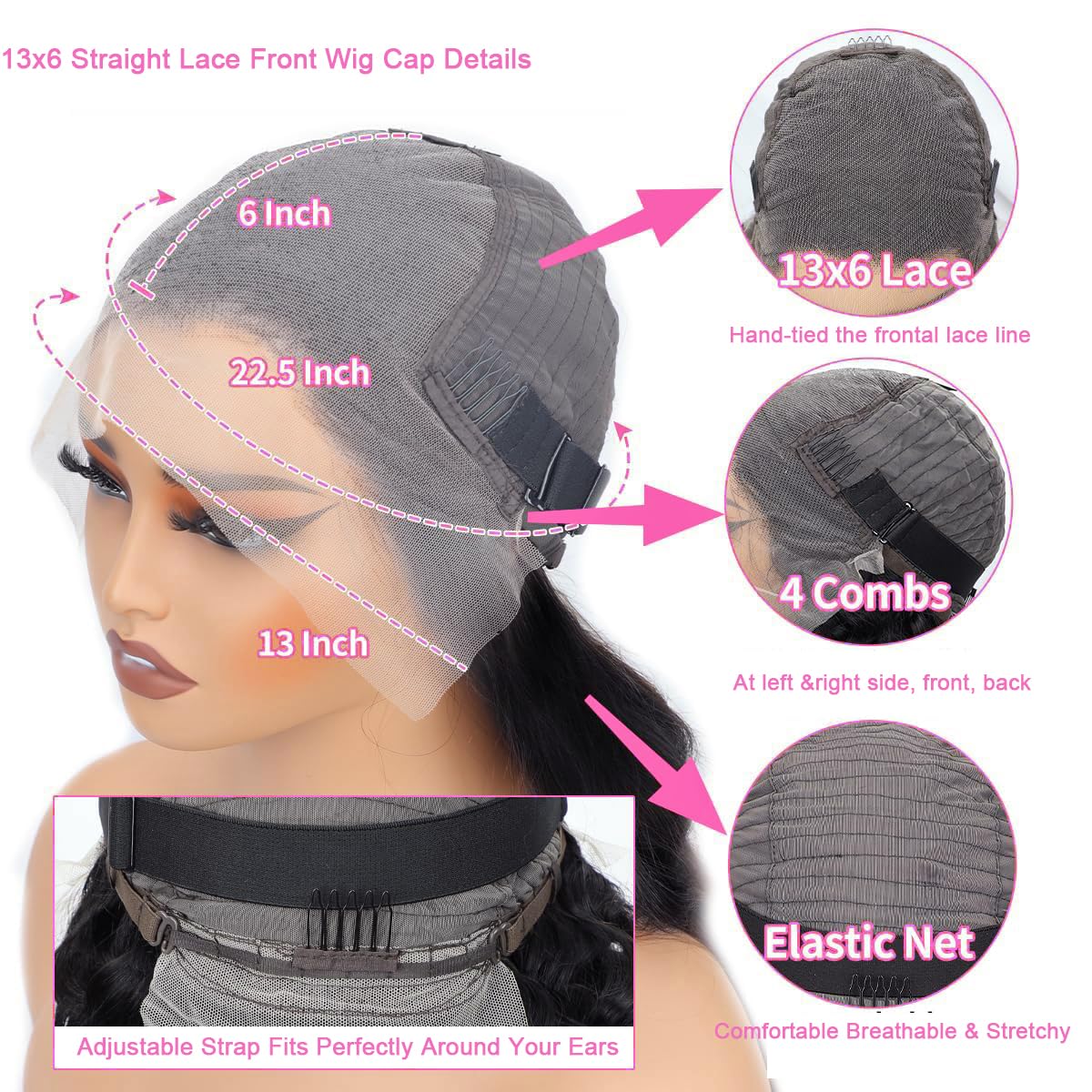 TONHONK pre-plucked hairline wig with baby hairs for natural edges.