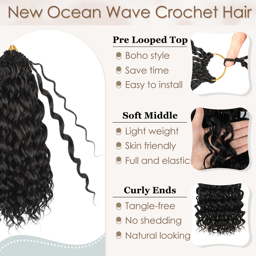 Toniola Ocean Wave eight-pack set provides length and density for protective styles