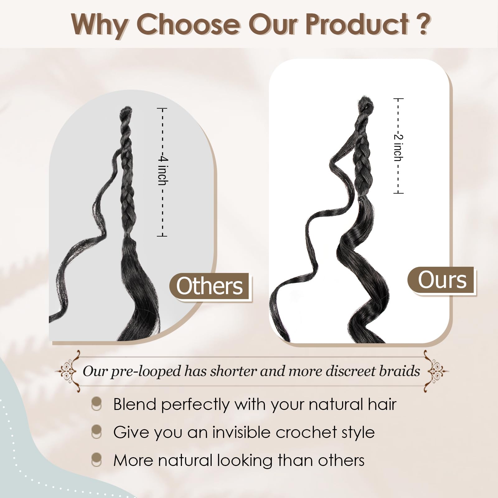 Toniola Ocean Wave crochet hair natural texture for beachy, lightweight styling