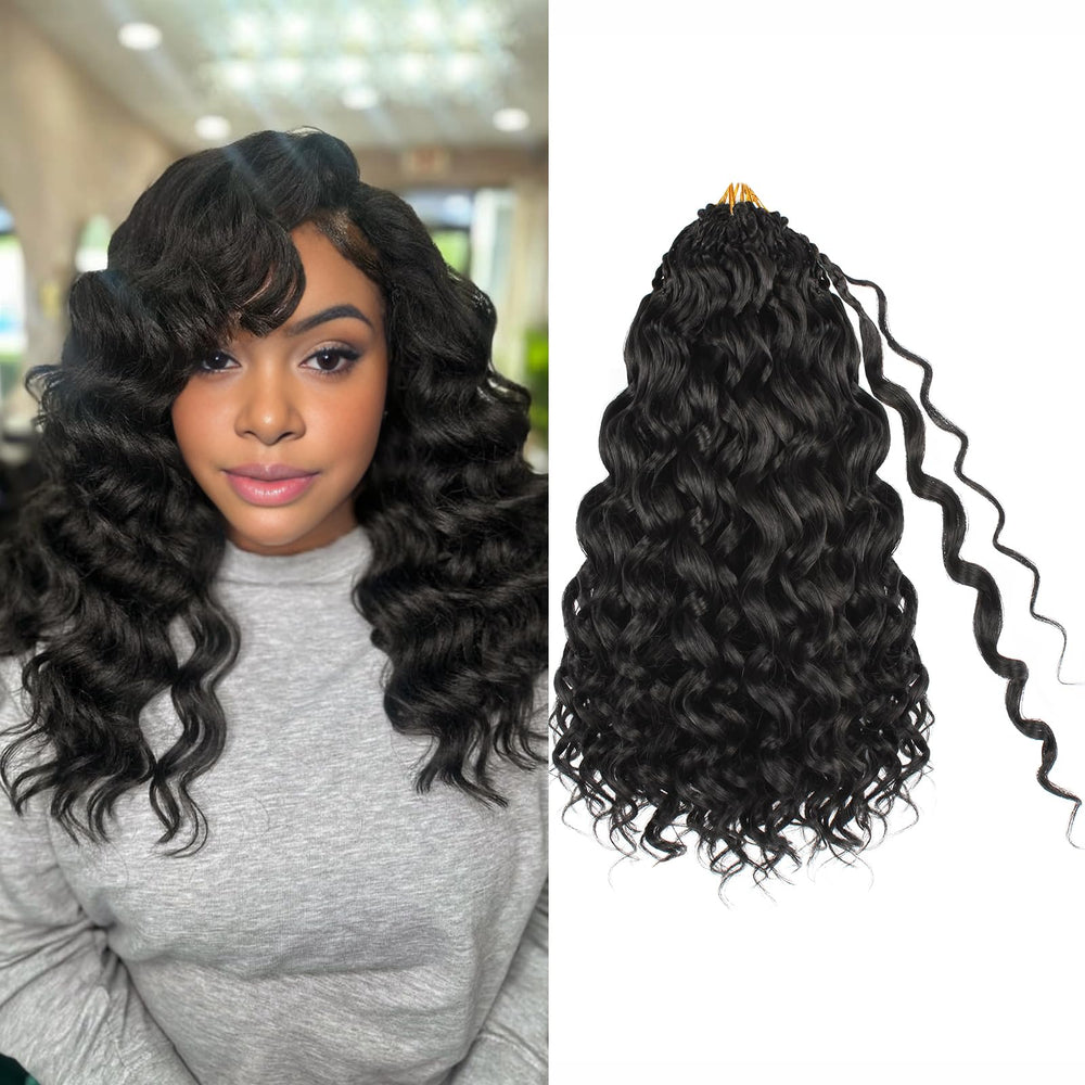 Toniola Ocean Wave crochet hair prelooped top for fast, secure installation