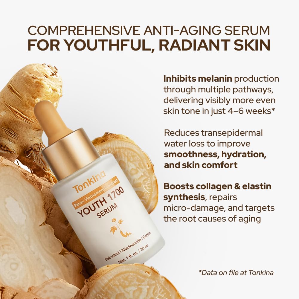 Tonkina Youth 1700 Serum texture closeup shows silky finish for comfortable wear.