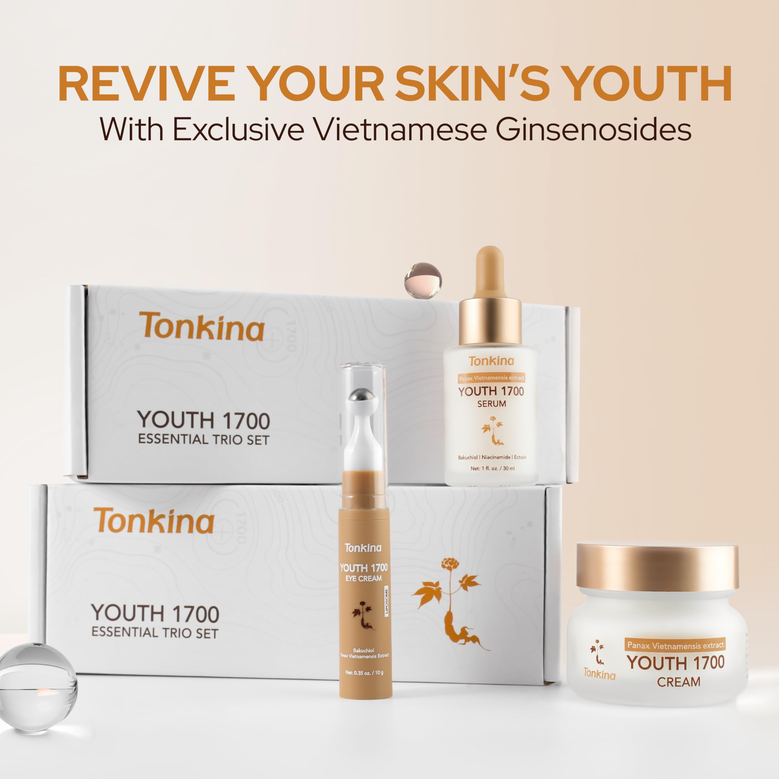 Tonkina Youth 1700 Cream jar providing lightweight moisture
