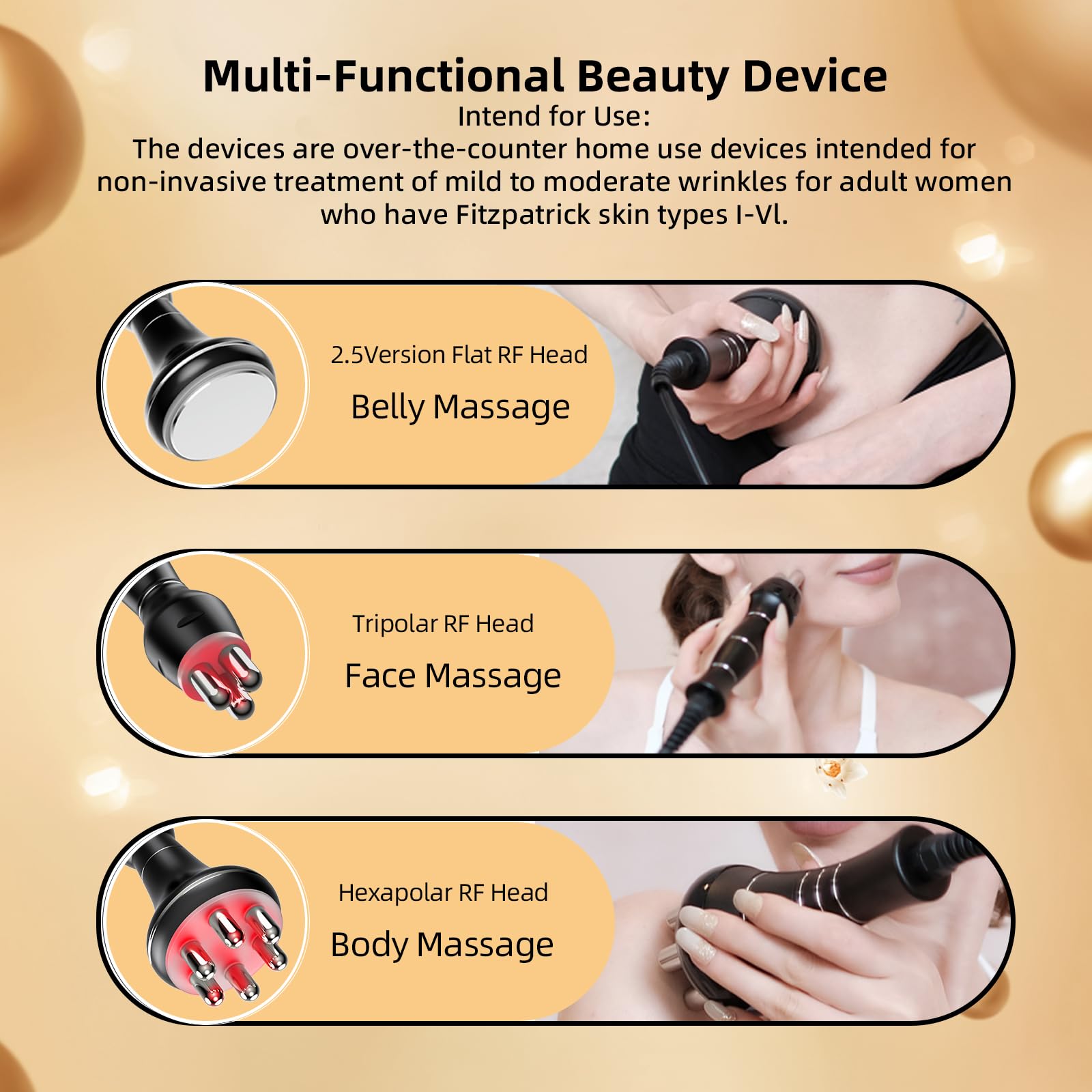 TONSPRER MZONG body head for larger-area wrinkle care on torso.
