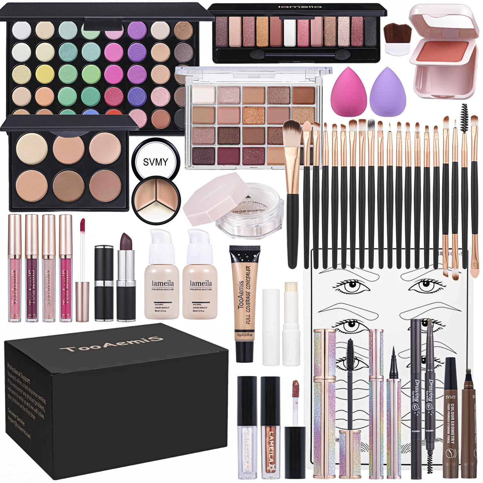 TooAemiS eyeshadow palette 16 colors for versatile day-to-night looks