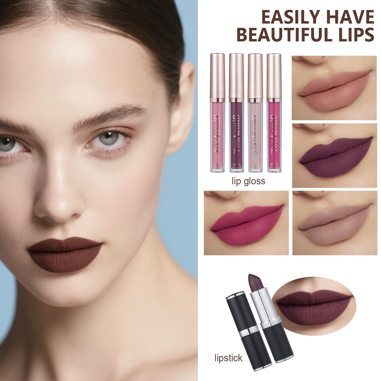 TooAemiS makeup brushes set for easy blending