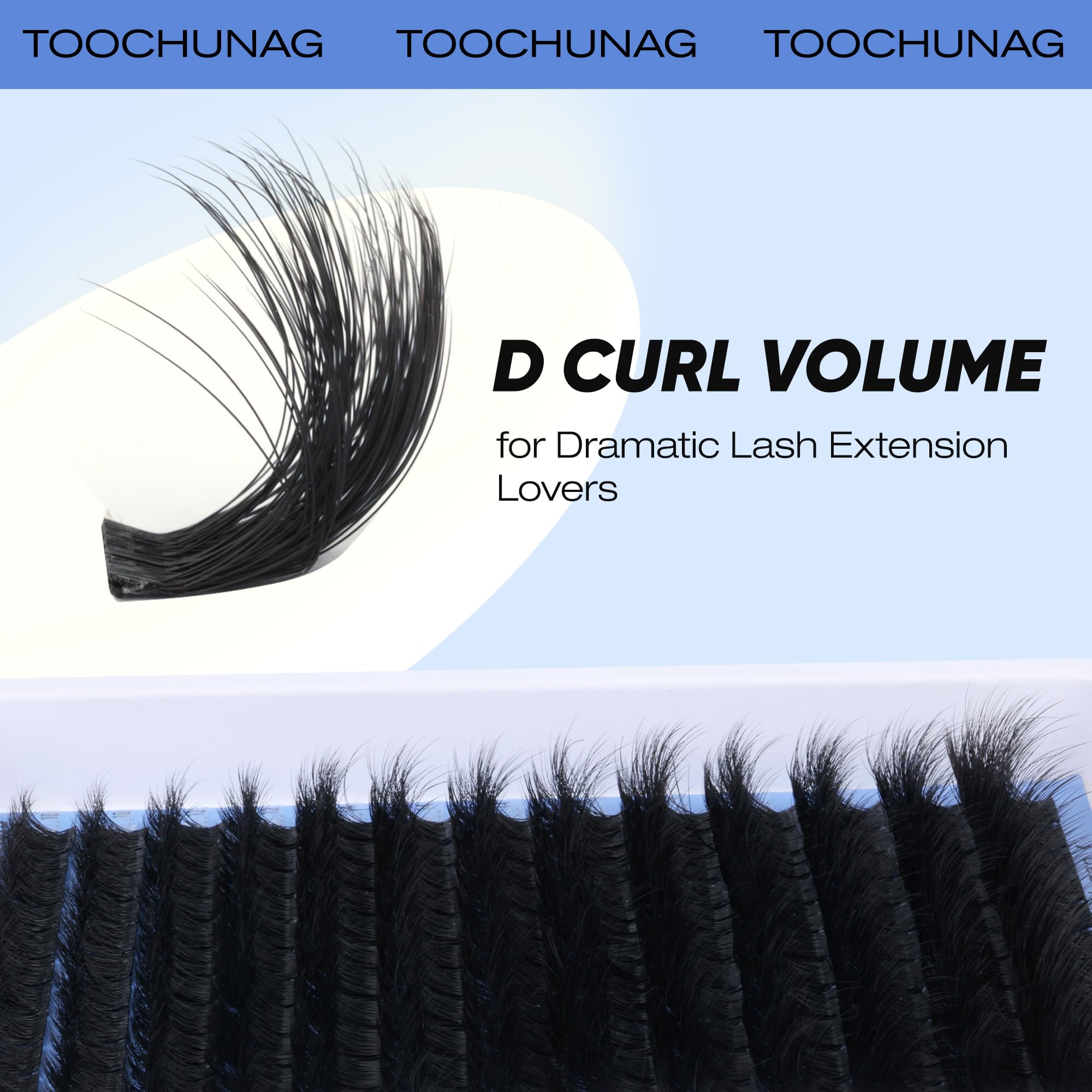 TOOCHUNAG 3D fluffy lashes for natural-looking depth.