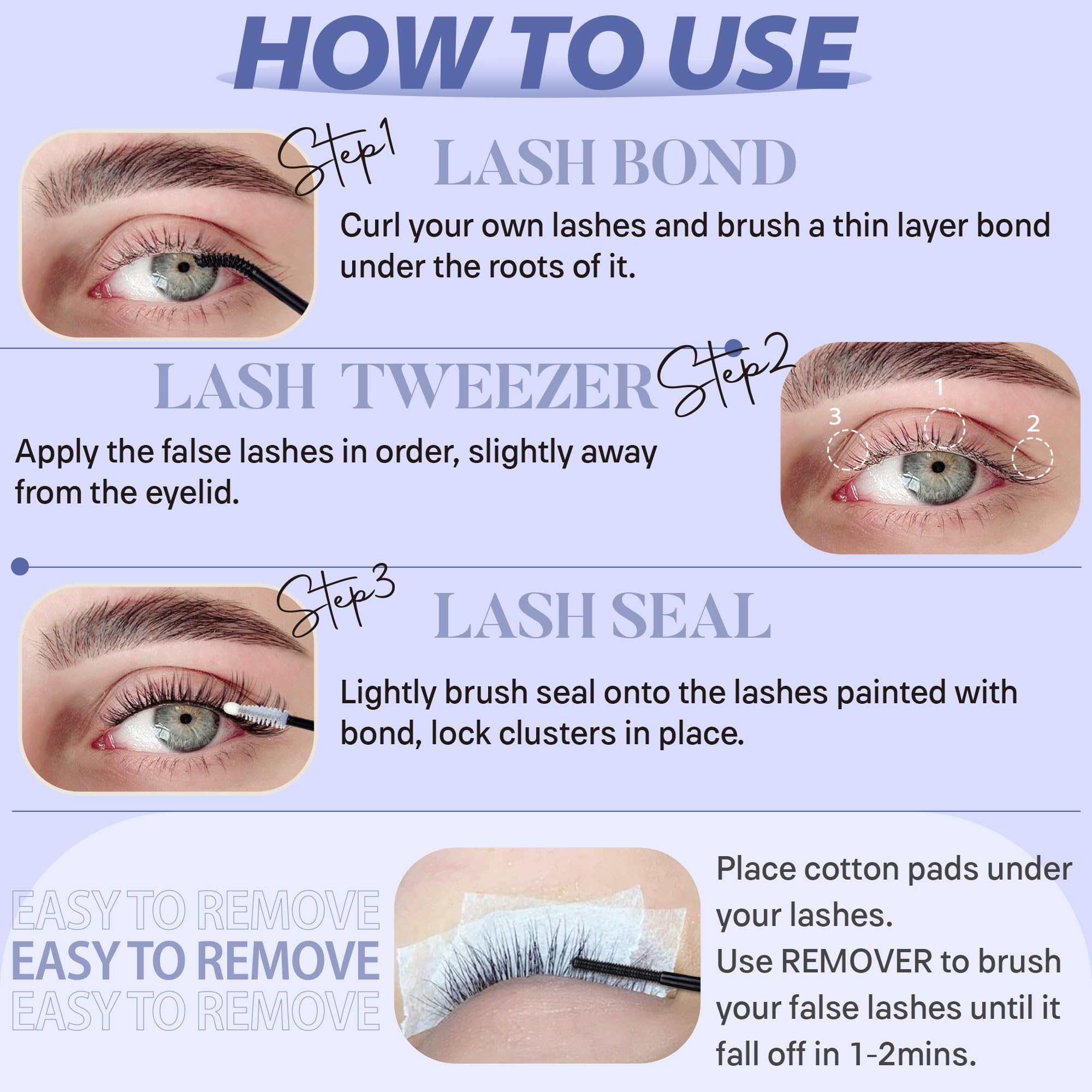 TOOCHUNAG Fluff Lash Clusters 20mm D curl maximize volume with bold definition.