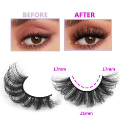 TOOCHUNAG Fluff Lashes mink wispy 20mm multipack: dramatic depth with multilayered clusters