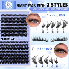 TOOCHUNAG tweezer-friendly clusters simplify DIY lash application.
