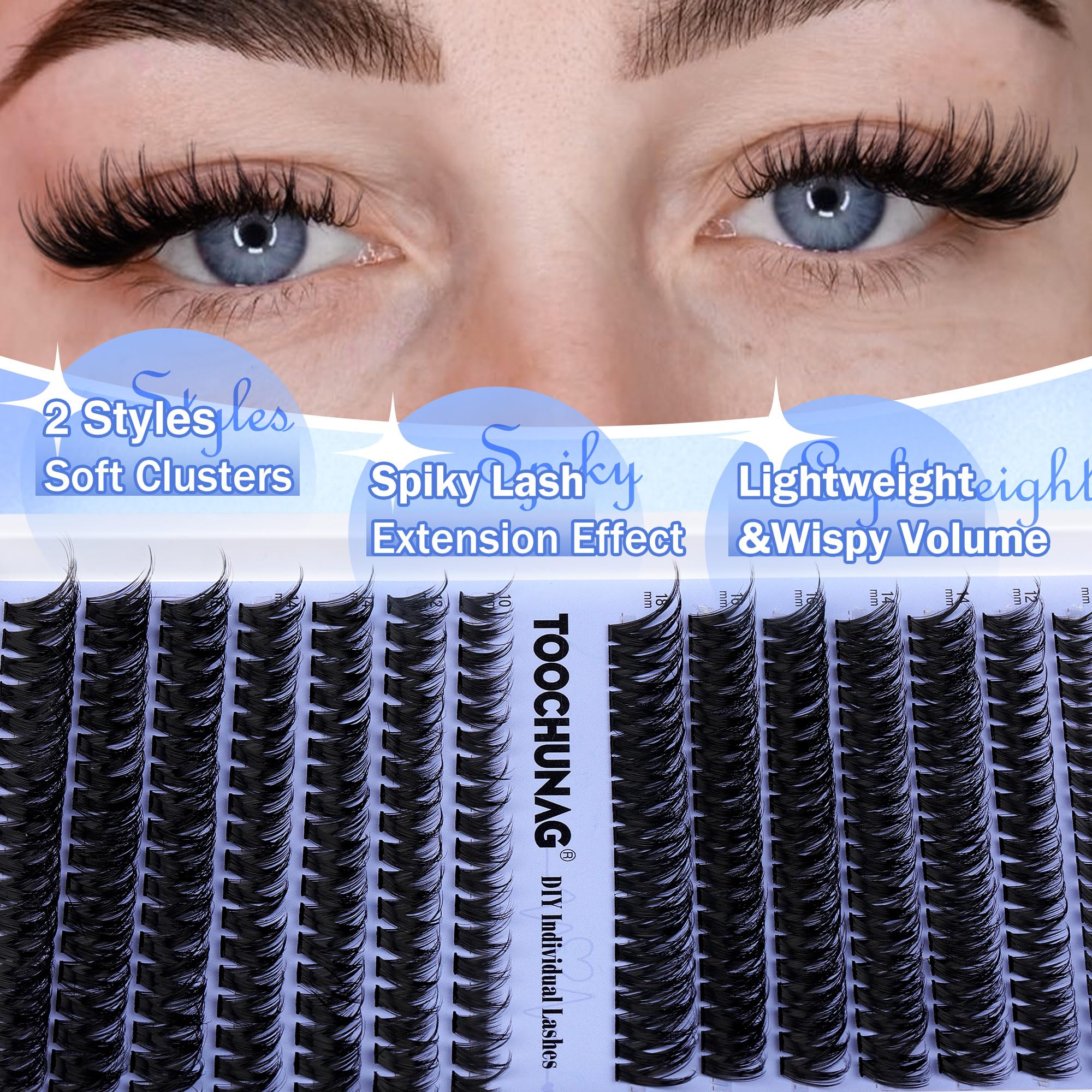 TOOCHUNAG vegan-friendly lash clusters align with clean beauty routines.