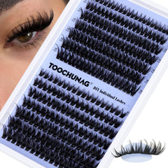 TOOCHUNAG wispy lash clusters 80D deliver natural daytime volume and simple application.