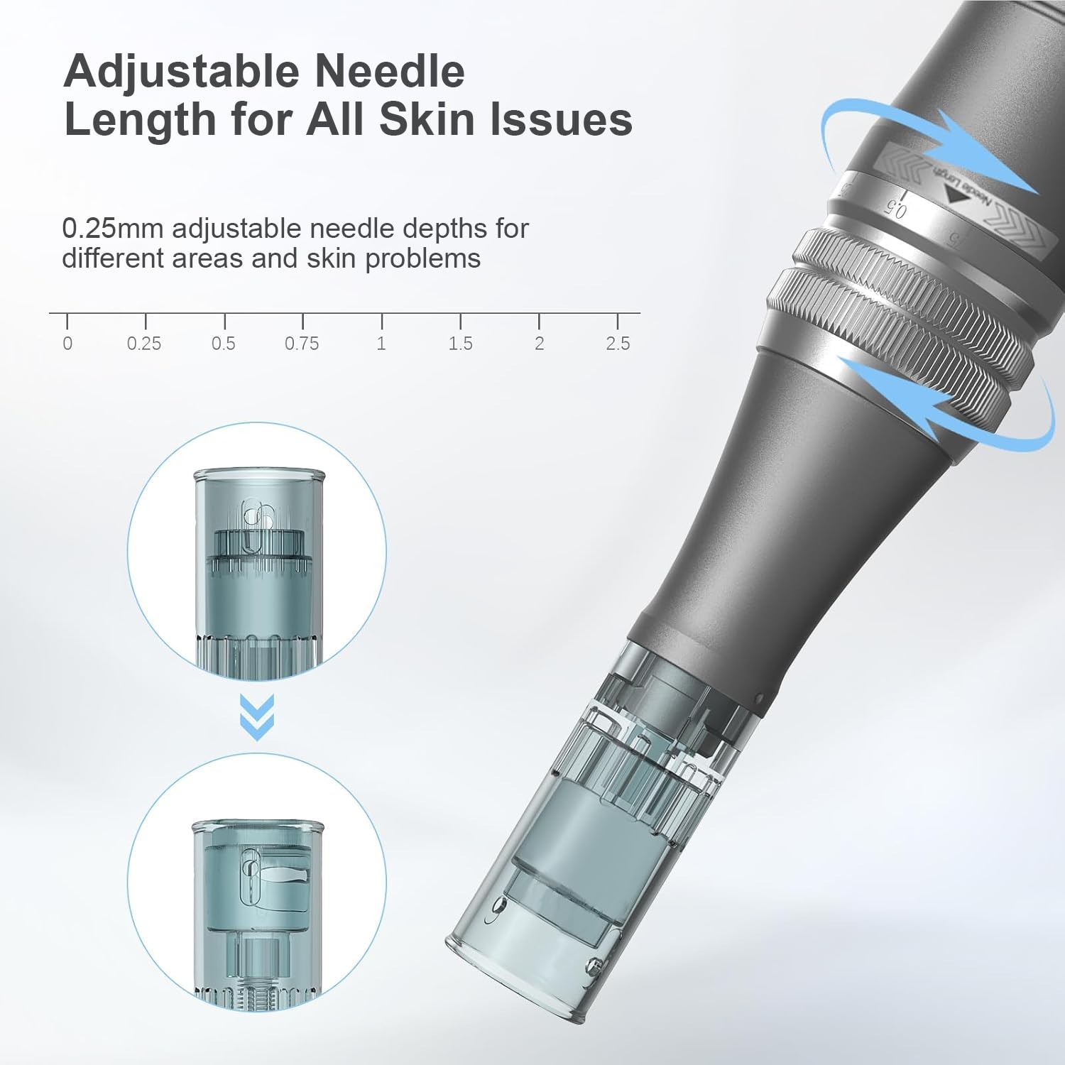 Compact, travel-friendly microneedle roller ideal for ongoing routines on the go.