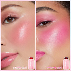 Topcent jelly blush stick applied to eyelids for soft color.
